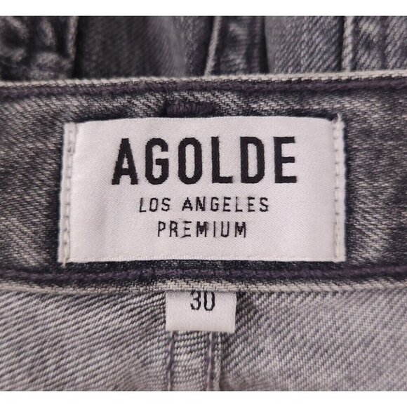 Agolde Jamie Straight Leg Jeans With Raw Edge Hem Size 30 East Village $195 - Picture 10 of 13